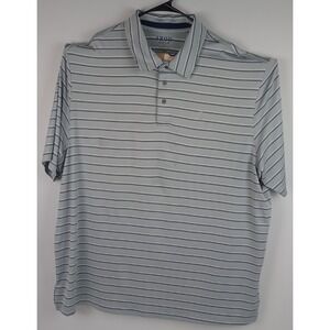 Izod Golf Men's 3XLT Silver Satin Stretch‎ Short Sleeve Vented Collar Polo Shirt